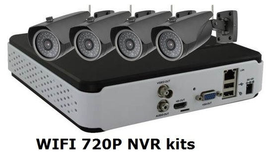 Caméra sans fil 720P WIFI NVR d'IP de 1.0MP IR Waterproof Bullet pour la famille/magasin