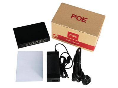 Les pièces de rechange sûres d'appareil-photo de télévision en circuit fermé, rendent le commutateur compact de POE de 4 ports