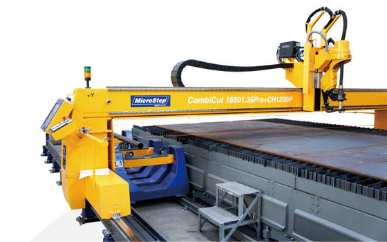 Machine taillante de plasma biseauté jaune de commande numérique par ordinateur Combicut 3D pour l'industrie automobile